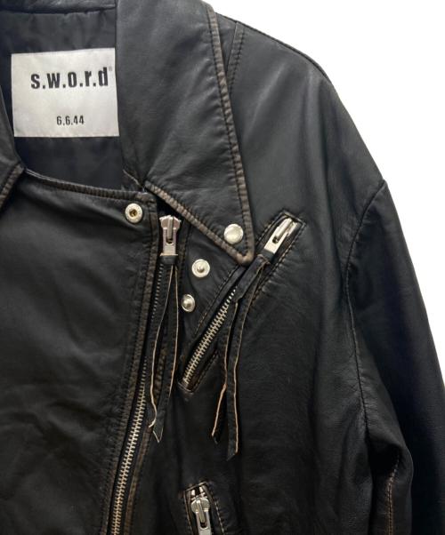 S.W.O.R.D 6.6.44（ソード）S.W.O.R.D 6.6.44 (ソード) レザージャケット ブラック サイズ:40の古着・服飾アイテム