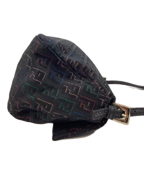 FENDI（フェンディ）FENDI (フェンディ) FENDI　ズッキーノ　ミニマンマバケット　ハンドバッグ ブラック×マルチカラーの古着・服飾アイテム