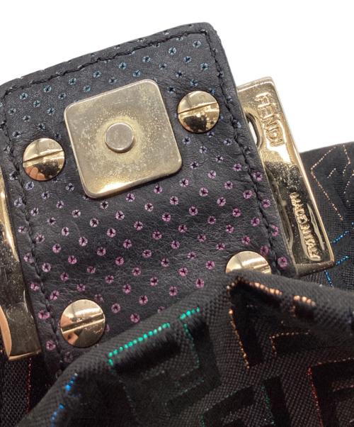 FENDI（フェンディ）FENDI (フェンディ) FENDI　ズッキーノ　ミニマンマバケット　ハンドバッグ ブラック×マルチカラーの古着・服飾アイテム
