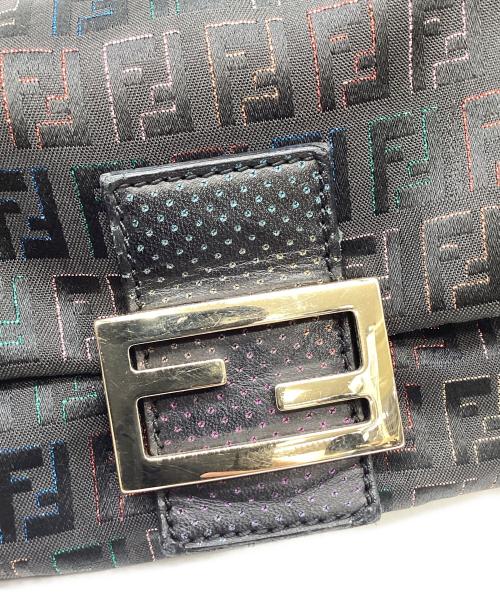 FENDI（フェンディ）FENDI (フェンディ) FENDI　ズッキーノ　ミニマンマバケット　ハンドバッグ ブラック×マルチカラーの古着・服飾アイテム
