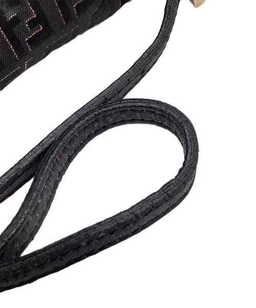 FENDI（フェンディ）FENDI (フェンディ) FENDI　ズッキーノ　ミニマンマバケット　ハンドバッグ ブラック×マルチカラーの古着・服飾アイテム