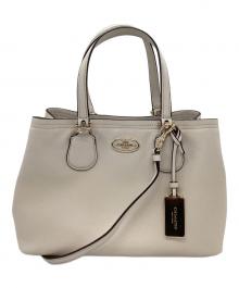 COACH（コーチ）の古着「COACH 　スモール キット キャリーオール 　2WAYバッグ」｜アイボリー