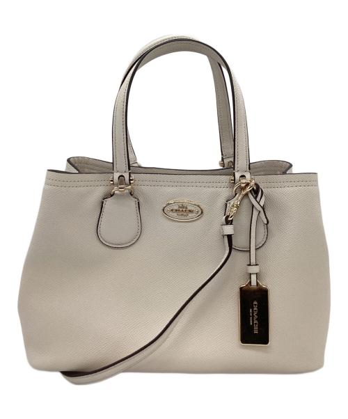 COACH（コーチ）COACH (コーチ) COACH 　スモール キット キャリーオール 　2WAYバッグ アイボリーの古着・服飾アイテム