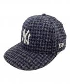 New Era×HarrisTweedニューエラ × ハリスツイード）の古着「New Era×HarrisTweed　キャップ」｜ネイビー×グレー