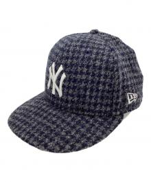 New Era×HarrisTweed（ニューエラ × ハリスツイード）の古着「New Era×HarrisTweed　キャップ」｜ネイビー×グレー