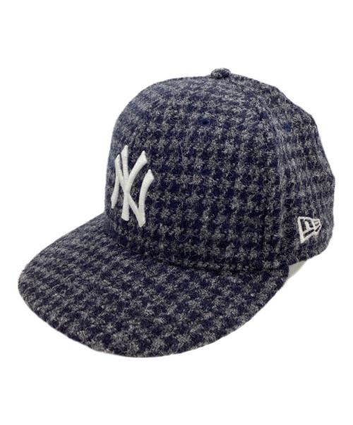 New Era×HarrisTweed（ニューエラ × ハリスツイード）New Era×HarrisTweed (ニューエラ × ハリスツイード) New Era×HarrisTweed　キャップ ネイビー×グレー サイズ:7 4/1の古着・服飾アイテム