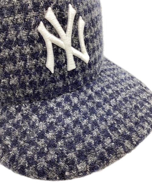 New Era×HarrisTweed（ニューエラ × ハリスツイード）New Era×HarrisTweed (ニューエラ × ハリスツイード) New Era×HarrisTweed　キャップ ネイビー×グレー サイズ:7 4/1の古着・服飾アイテム