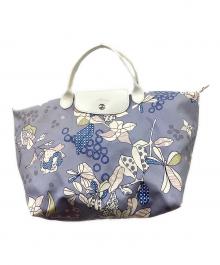 LONGCHAMP（ロンシャン）の古着「LONGCHAMP　ルプリアージュ　トートバッグ」｜ブルー