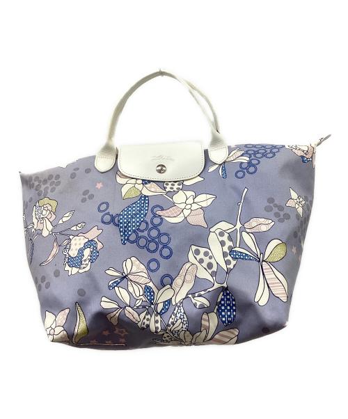 LONGCHAMP（ロンシャン）LONGCHAMP (ロンシャン) LONGCHAMP　ルプリアージュ　トートバッグ ブルーの古着・服飾アイテム