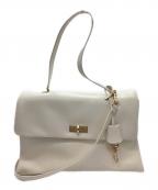 CHARLES & KEITHチャールズアンドキース）の古着「CHARLES & KEITH　トップハンドルサッチェルバッグ」｜ホワイト