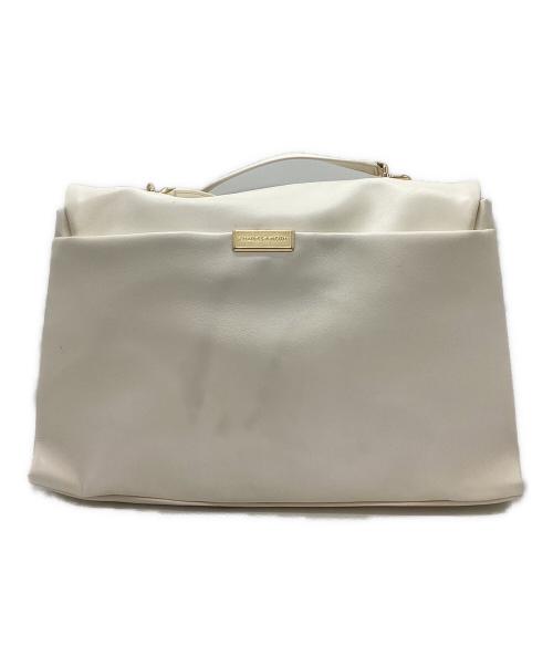CHARLES & KEITH（チャールズアンドキース）CHARLES & KEITH (チャールズアンドキース) CHARLES & KEITH　トップハンドルサッチェルバッグ ホワイトの古着・服飾アイテム
