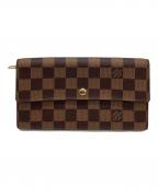 LOUIS VUITTONルイ ヴィトン）の古着「LOUIS VUITTON　ダミエ　ポルトフォイユ・サラ　長財布」｜ブラウン