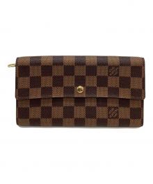 LOUIS VUITTON（ルイ ヴィトン）の古着「LOUIS VUITTON　ダミエ　ポルトフォイユ・サラ　長財布」｜ブラウン