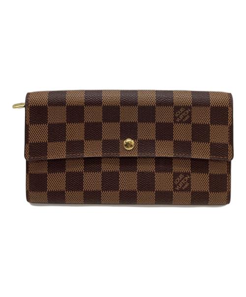 LOUIS VUITTON（ルイ ヴィトン）LOUIS VUITTON (ルイ ヴィトン) LOUIS VUITTON　ダミエ　ポルトフォイユ・サラ　長財布 ブラウンの古着・服飾アイテム