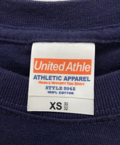 united athle（ユナイテッドアスレ）united athle (ユナイテッドアスレ) バンドTシャツ ネイビー×ホワイト サイズ:XSの古着・服飾アイテム