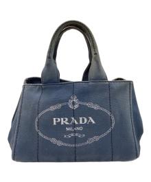 PRADA（プラダ）の古着「PRADA　カナパ　ハンドバッグ」｜ブルー