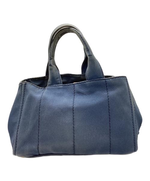 PRADA（プラダ）PRADA (プラダ) PRADA　カナパ　ハンドバッグ ブルーの古着・服飾アイテム