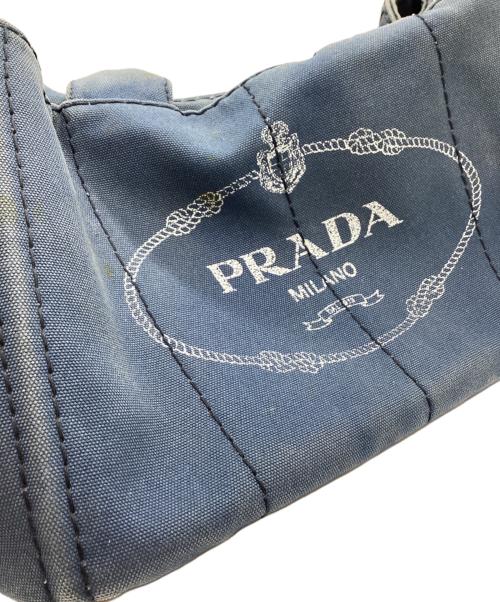 PRADA（プラダ）PRADA (プラダ) PRADA　カナパ　ハンドバッグ ブルーの古着・服飾アイテム