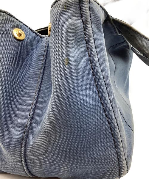 PRADA（プラダ）PRADA (プラダ) PRADA　カナパ　ハンドバッグ ブルーの古着・服飾アイテム