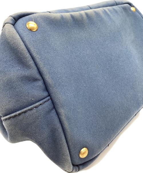 PRADA（プラダ）PRADA (プラダ) PRADA　カナパ　ハンドバッグ ブルーの古着・服飾アイテム