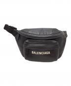 BALENCIAGAバレンシアガ）の古着「BALENCIAGA　エブリデイロゴベルトバッグ」｜ブラック