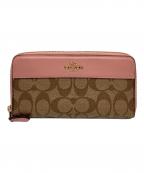 COACHコーチ）の古着「COACH　長財布」｜ピンク×ベージュ