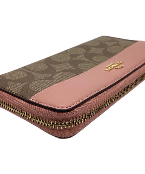 COACH（コーチ）COACH (コーチ) COACH　長財布 ピンク×ベージュの古着・服飾アイテム