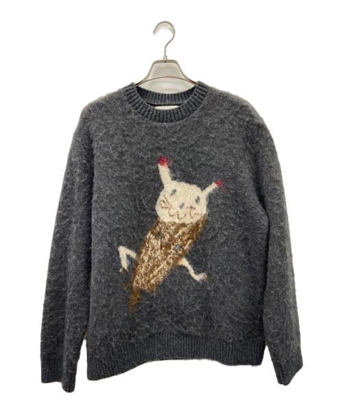 ZARA（ザラ）ZARA (ザラ) SOSHIOTSUKI (ソウシ オオツキ) ZARA×SOSHIOTSUKI　厚手ニット グレー×ベージュ サイズ:Lの古着・服飾アイテム