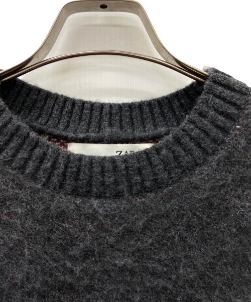 ZARA（ザラ）ZARA (ザラ) SOSHIOTSUKI (ソウシ オオツキ) ZARA×SOSHIOTSUKI　厚手ニット グレー×ベージュ サイズ:Lの古着・服飾アイテム