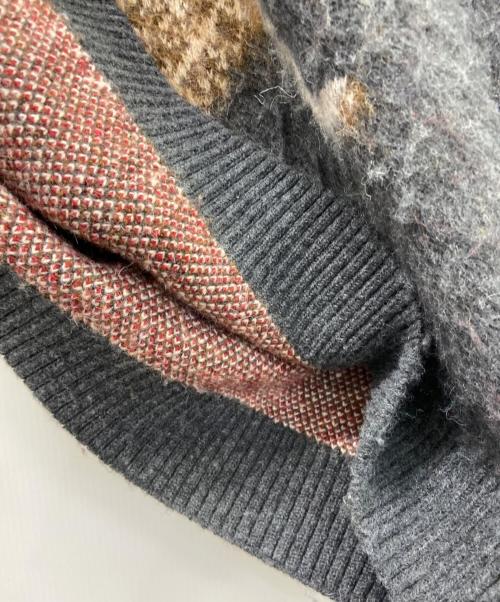 ZARA（ザラ）ZARA (ザラ) SOSHIOTSUKI (ソウシ オオツキ) ZARA×SOSHIOTSUKI　厚手ニット グレー×ベージュ サイズ:Lの古着・服飾アイテム