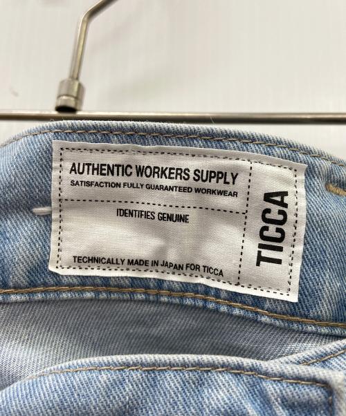 ticca（ティッカ）TICCA (ティッカ) ライトデニムタックパンツ スカイブルー サイズ:1の古着・服飾アイテム