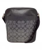 COACHコーチ）の古着「COACH　シグネチャー　ショルダーバッグ」｜ブラック