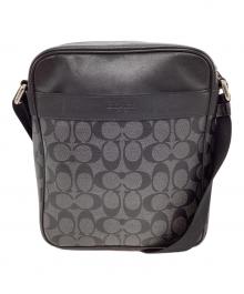 COACH（コーチ）の古着「COACH　シグネチャー　ショルダーバッグ」｜ブラック