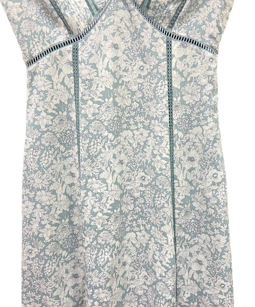 HER LIP TO（ハーリップトゥ）HER LIP TO (ハーリップトゥ) Lace Trimmed Floral Dress グリーン×ホワイト サイズ:Mの古着・服飾アイテム