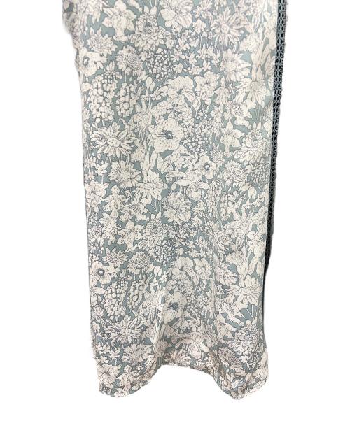 HER LIP TO（ハーリップトゥ）HER LIP TO (ハーリップトゥ) Lace Trimmed Floral Dress グリーン×ホワイト サイズ:Mの古着・服飾アイテム