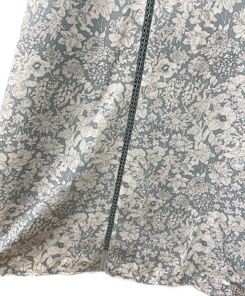 HER LIP TO（ハーリップトゥ）HER LIP TO (ハーリップトゥ) Lace Trimmed Floral Dress グリーン×ホワイト サイズ:Mの古着・服飾アイテム