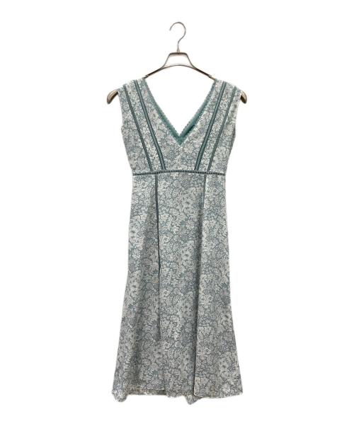 HER LIP TO（ハーリップトゥ）HER LIP TO (ハーリップトゥ) Lace Trimmed Floral Dress グリーン×ホワイト サイズ:Mの古着・服飾アイテム