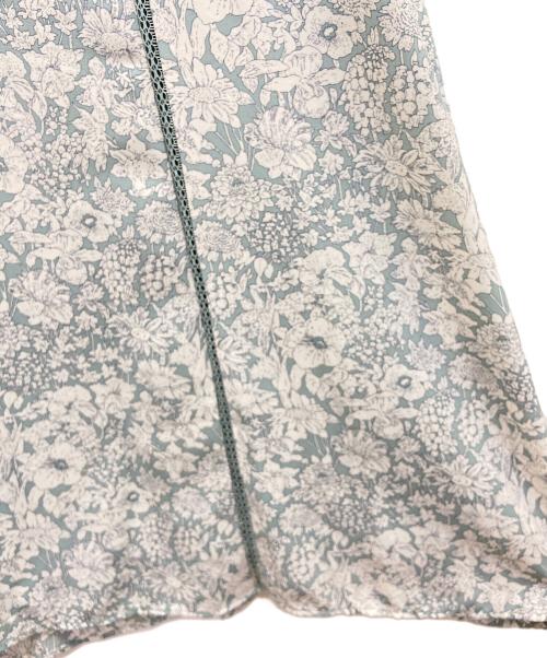 HER LIP TO（ハーリップトゥ）HER LIP TO (ハーリップトゥ) Lace Trimmed Floral Dress グリーン×ホワイト サイズ:Mの古着・服飾アイテム