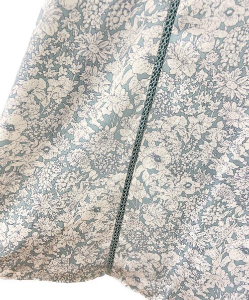 HER LIP TO（ハーリップトゥ）HER LIP TO (ハーリップトゥ) Lace Trimmed Floral Dress グリーン×ホワイト サイズ:Mの古着・服飾アイテム