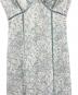 中古・古着 HER LIP TO (ハーリップトゥ) Lace Trimmed Floral Dress グリーン×ホワイト サイズ:M：8000円