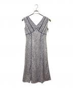 HER LIP TOハーリップトゥ）の古着「Lace Trimmed Floral Dress」｜パープル×ホワイト