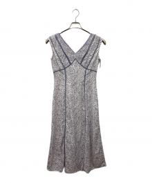 HER LIP TO（ハーリップトゥ）の古着「Lace Trimmed Floral Dress」｜パープル×ホワイト