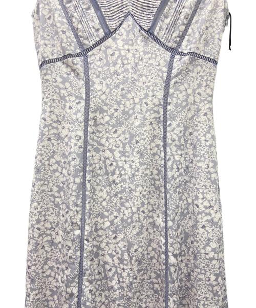 HER LIP TO（ハーリップトゥ）HER LIP TO (ハーリップトゥ) Lace Trimmed Floral Dress パープル×ホワイト サイズ:M 未使用品の古着・服飾アイテム