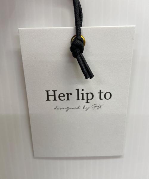 HER LIP TO（ハーリップトゥ）Her lip to (ハーリップトゥ) Her lip to　ノースリーブワンピース ブルー×ホワイト サイズ:M 未使用品の古着・服飾アイテム