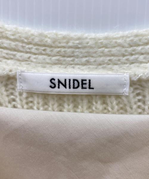 Snidel（スナイデル）Snidel (スナイデル) 長袖ワンピース ホワイト×ベージュ サイズ:SIZE1 未使用品の古着・服飾アイテム