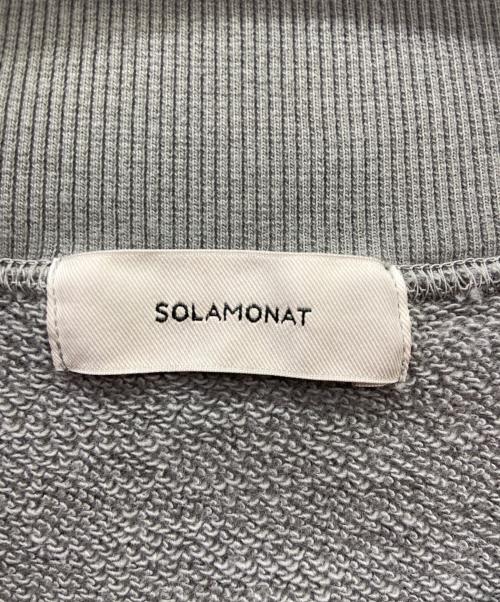 SOLAMONAT（ソラモナ）solamonat (ソラモナ) solamonat　ピグメントスウェットハーフジッフプルオーバー グレー サイズ:FREEの古着・服飾アイテム
