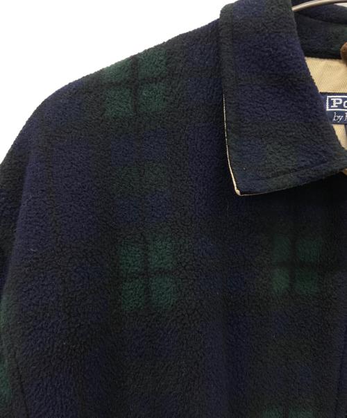 POLO RALPH LAUREN（ポロ・ラルフローレン）POLO RALPH LAUREN (ポロ・ラルフローレン) フリーススイングトップ ネイビー×グリーン サイズ:XLの古着・服飾アイテム