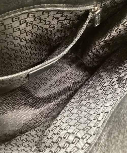 GUCCI（グッチ）GUCCI (グッチ) GUCCI　ビジネスバッグ ブラック×ゴールドの古着・服飾アイテム