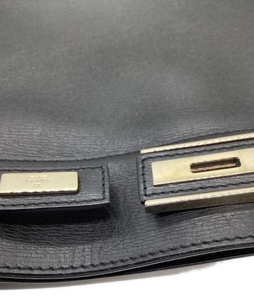 GUCCI（グッチ）GUCCI (グッチ) GUCCI　ビジネスバッグ ブラック×ゴールドの古着・服飾アイテム