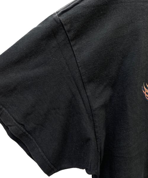 HARLEY-DAVIDSON（ハーレーダビッドソン）HARLEY-DAVIDSON (ハーレーダビッドソン) HARLEY-DAVIDSON　半袖カットソー ブラック×オレンジ サイズ:2XLの古着・服飾アイテム